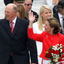 The Royal Family arrives in the Stavanger town square (Photo; Lise Åserud, Scanpix)